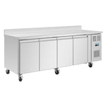 Polar U-Series Four Door Counter Fridge with Upstand 553Ltr - UA095