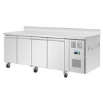Polar U-Series Four Door Counter Fridge with Upstand 553Ltr - UA095