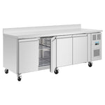 Polar U-Series Four Door Counter Fridge with Upstand 553Ltr - UA095