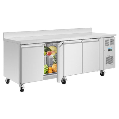 Polar U-Series Four Door Counter Fridge with Upstand 553Ltr - UA095