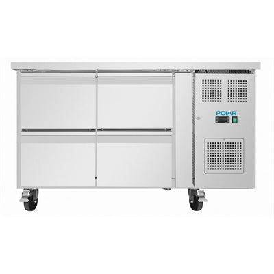 Polar U-Series Four Drawer Gastronorm Counter Fridge - UA100