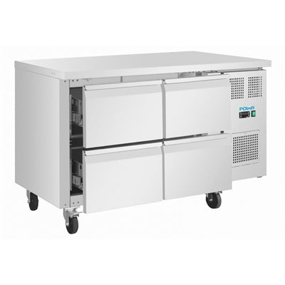 Polar U-Series Four Drawer Gastronorm Counter Fridge - UA100
