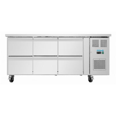 Polar U-Series Six Drawer Gastronorm Counter Fridge - UA101