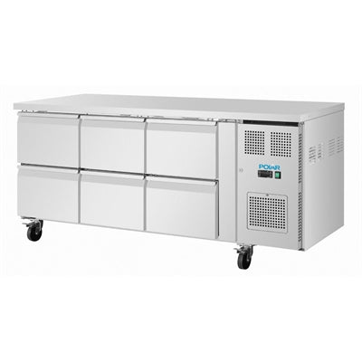 Polar U-Series Six Drawer Gastronorm Counter Fridge - UA101