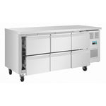 Polar U-Series Six Drawer Gastronorm Counter Fridge - UA101