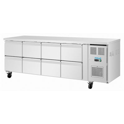 Polar U-Series Eight Drawer Gastronorm Counter Fridge - UA102