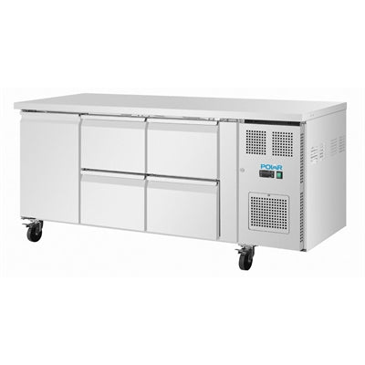 Polar U-Series Counter Fridge 4 Drawers & 1 Door - UA103