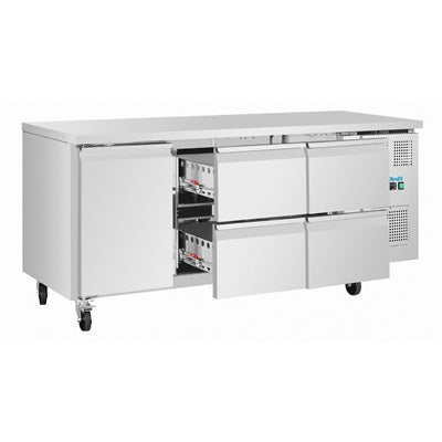 Polar U-Series Counter Fridge 4 Drawers & 1 Door - UA103