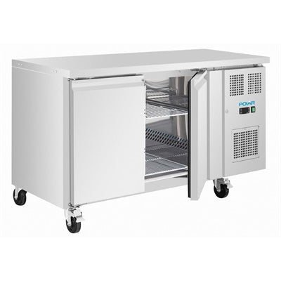 Polar U-Series Double Door Slimline Counter Fridge - UA105