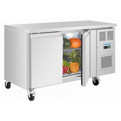 Polar U-Series Double Door Slimline Counter Fridge - UA105