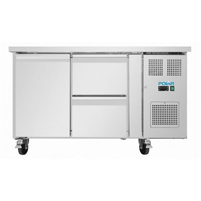 Polar U-Series 1 Door & 2 Drawer Counter Fridge - UA108