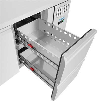 Polar U-Series 1 Door & 2 Drawer Counter Fridge - UA108