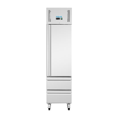 Polar U-Series Single Door & 2 Drawer Slimline GN Cabinet Fridge 292Ltr - UA112