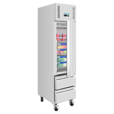 Polar U-Series Single Door & 2 Drawer Slimline GN Cabinet Fridge 292Ltr - UA112