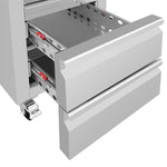 Polar U-Series Single Door & 2 Drawer Slimline GN Cabinet Fridge 292Ltr - UA112