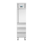 Polar U-Series Single Door & 3 Drawer Slimline GN Cabinet Fridge 292Ltr - UA113