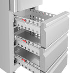 Polar U-Series Single Door & 3 Drawer Slimline GN Cabinet Fridge 292Ltr - UA113