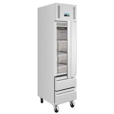 Polar G-Series Single Door and 2 Drawer Slimline GN Cabinet Freezer 180Ltr - UA116