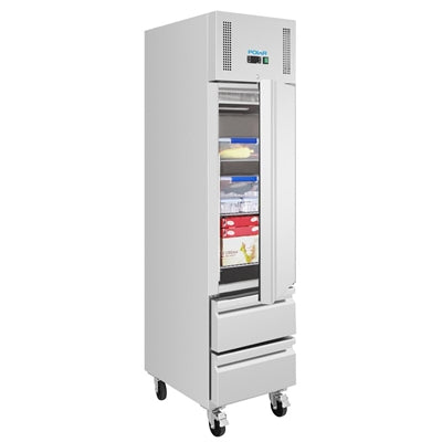 Polar G-Series Single Door and 2 Drawer Slimline GN Cabinet Freezer 180Ltr - UA116