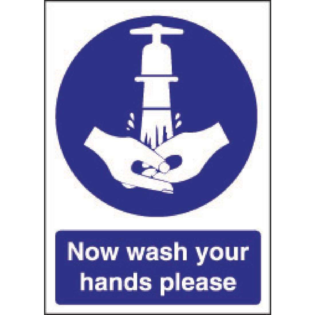 Vogue Now Wash Your Hands Sign W187