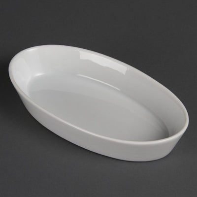 Olympia Whiteware Oval Sole Dishes 195x 110mm (6 Pack) - W418