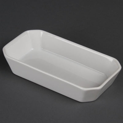 Olympia Whiteware Rectangular Hors d'Oeuvre Dishes 185mm (6 Pack) - W425