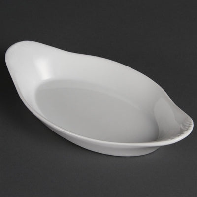 Olympia Whiteware Oval Eared Dishes 229x 127mm (6 Pack) - W427