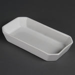 Olympia Whiteware Rectangular Hors d'Oeuvre Dishes 235x 122mm (6 Pack) - W438