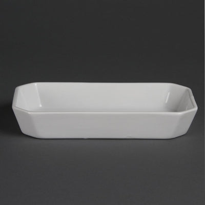 Olympia Whiteware Rectangular Hors d'Oeuvre Dishes 235x 122mm (6 Pack) - W438