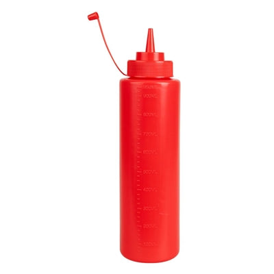 Vogue Red Squeeze Sauce Bottle 35oz - W833
