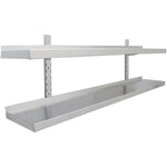 Height Adjustable Wall shelf 2 levels 2000x400mm Stainless steel - THWBS2R204