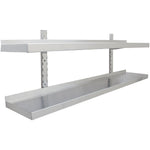 Height Adjustable Wall shelf 2 levels 2000x400mm Stainless steel - THWBS2R184