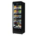 Prodis XDA600-P-K-LE 377L Black Single Door Display Fridge — front view closed door