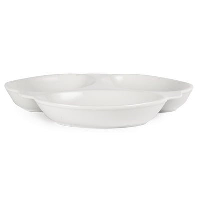 Olympia Whiteware Vegetable Dishes 3 Section 250mm (6 Pack) - Y099