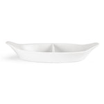 Olympia Whiteware Divided Oval Eared Dishes 295x155mm (6 Pack) - Y100