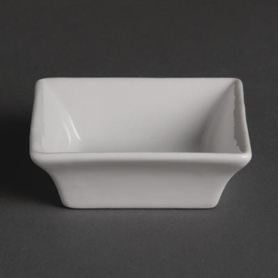 Olympia Whiteware Miniature Square Dishes 75mm (12 Pack) - Y136
